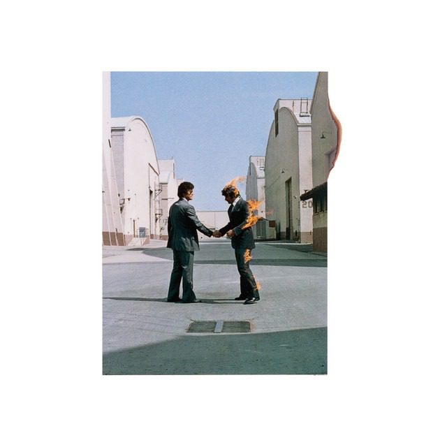 Album cover for Pink Floyd's "Wish You Were Here"