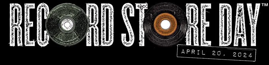 The Record Store Day logo with text beneath saying "April 20th, 2024"